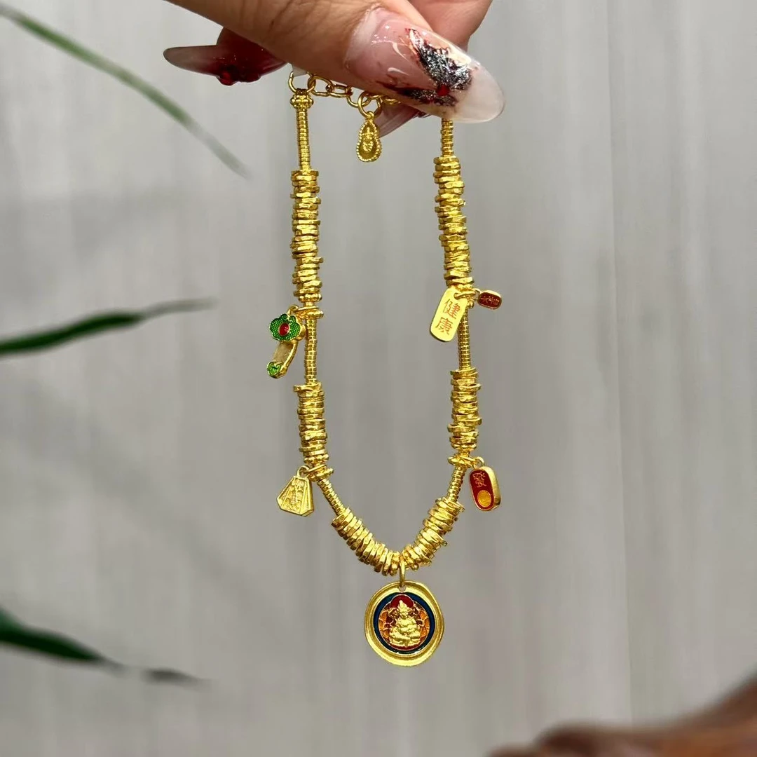 Z【潮称心黄财手绳】足金999手绳