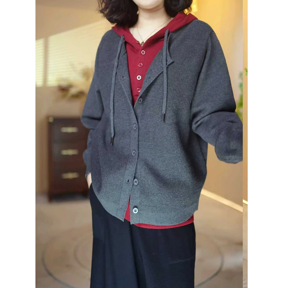 【X459】2025新款时尚百搭宽松针织显瘦洋气上衣