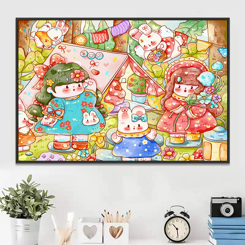 露营日记2024新款十字绣大格60色60*80cm(裸包无针)