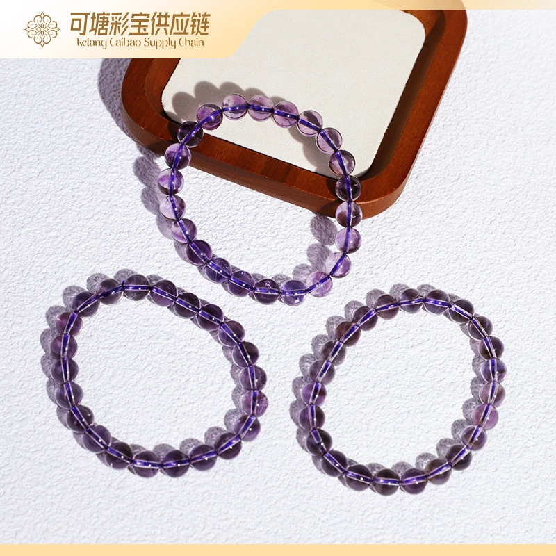 紫水晶单圈圆珠手串9mm/HTC07-144/多样性发一件