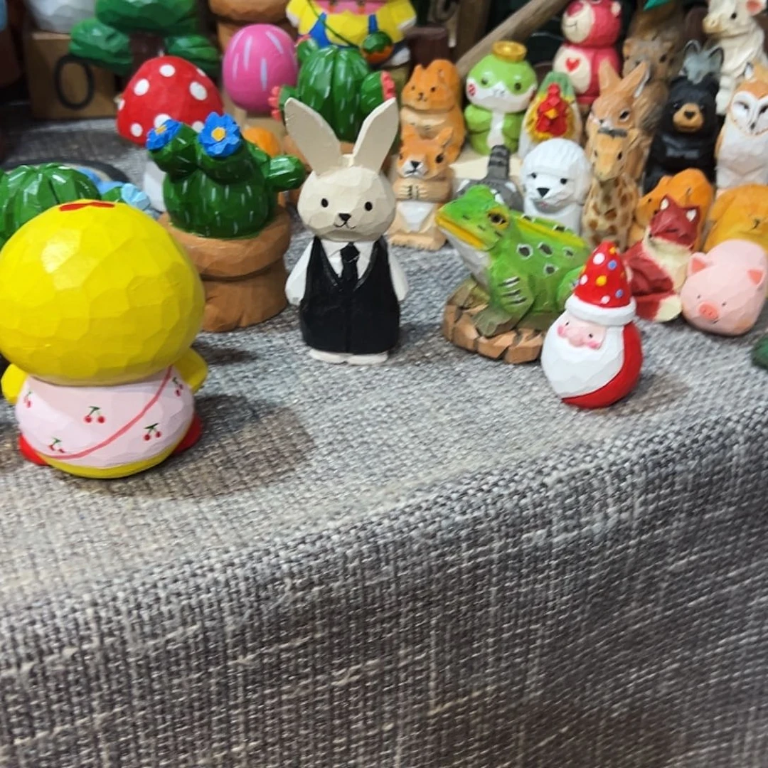 木可爱小鸟摆件可爱