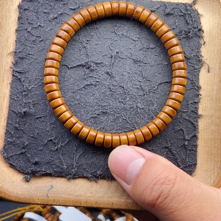 紫金鼠手串7.5/4mm天花板黄金甲实心