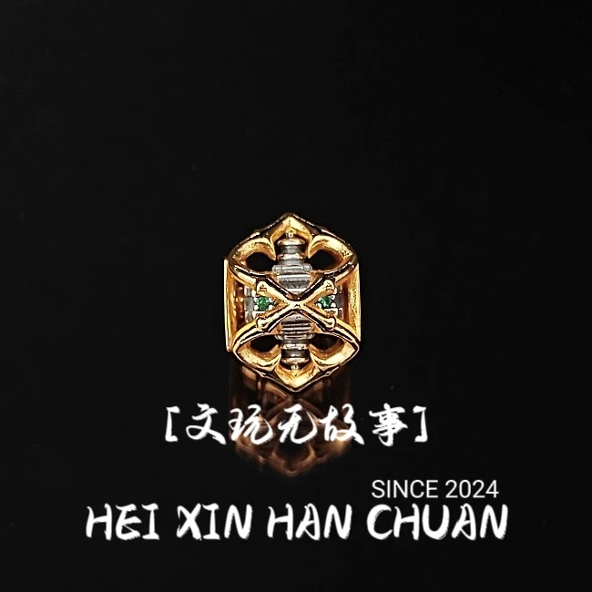 925银银制品 （大号）谷歌塔一个配饰尺寸12mm文玩配饰