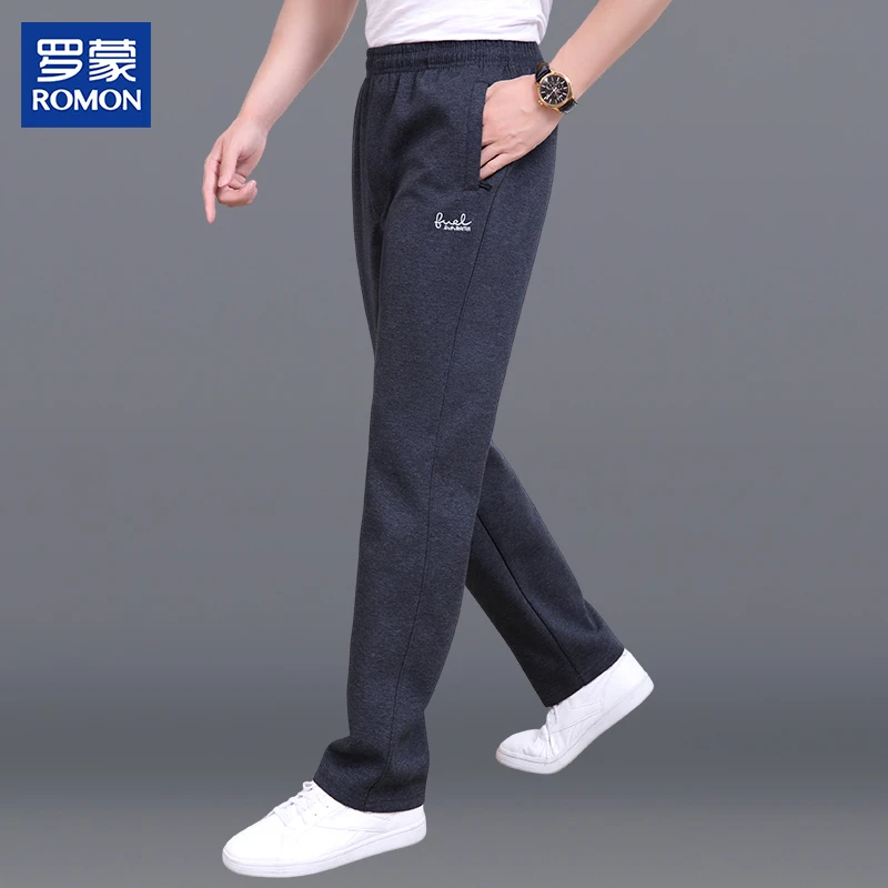 罗蒙爸爸秋装新款运动休闲裤时尚中年男士宽松秋季长裤中老年裤子