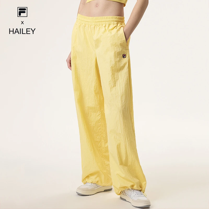 FILA x Hailey斐乐女士梭织长裤2025夏季新款防晒凉感网球运动裤