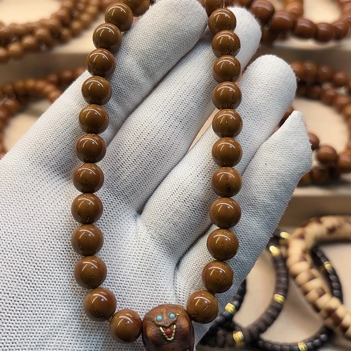 紫金鼠手串袁*紫金鼠实心