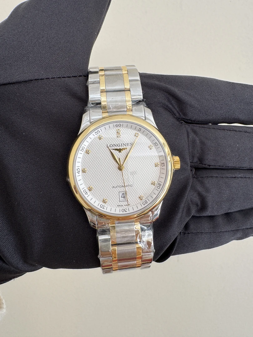 99新 Longines/浪琴 名匠/男表/38.5mm/机械/精钢/间金/镶钻