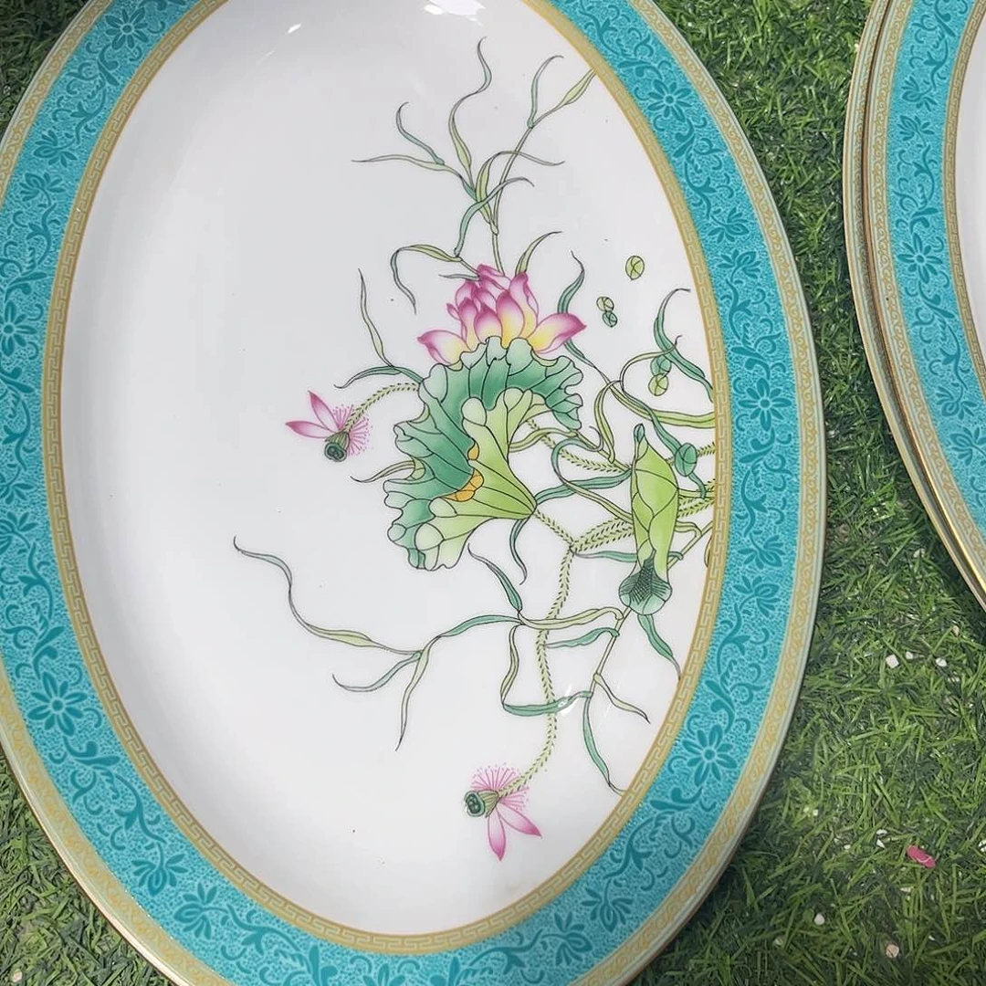 瓷片鱼盘一个微瑕微瑕