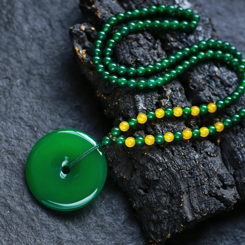 【玉玲珑珠宝】时尚精美玉石平安扣吊坠【附带证书+礼盒】（JD007126）