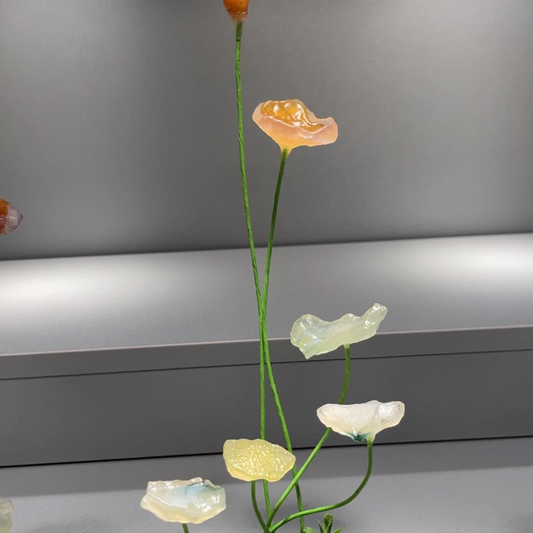 石材阿拉善花花摆件