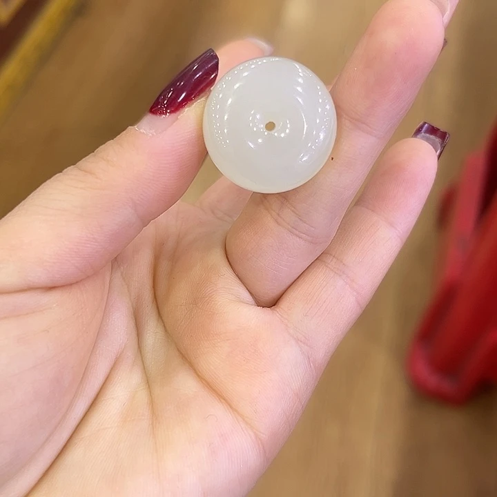 棉***籽和田玉未镶嵌颈饰和田玉平安扣