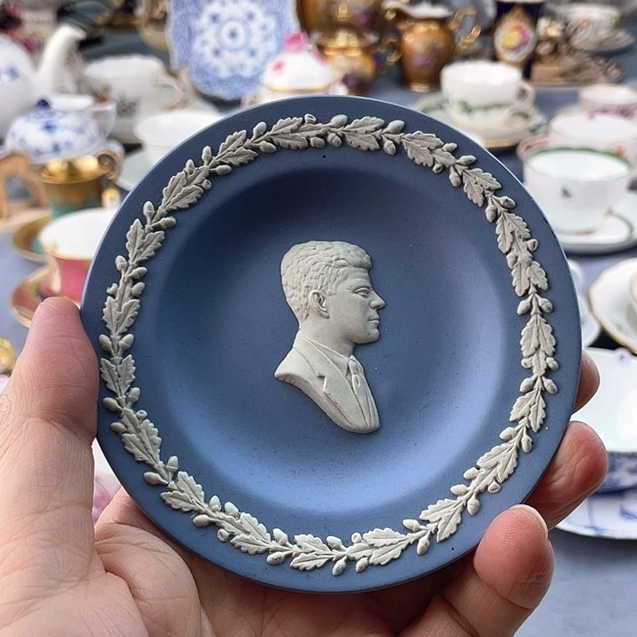 中古欧瓷小房子盘子