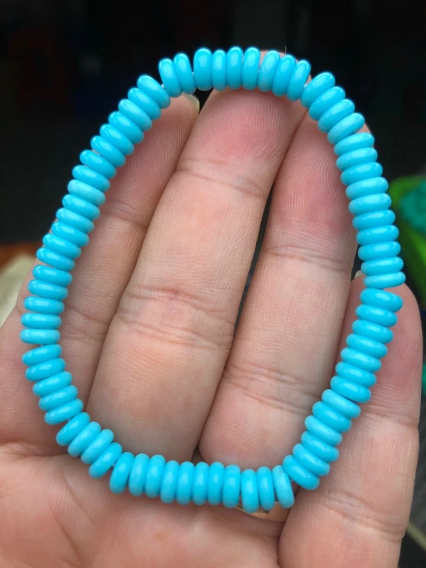 243高瓷蓝6mm隔片手串