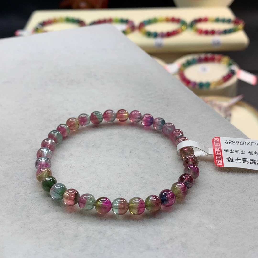 【闪购商品】未镶嵌手链碧玺西瓜单圈5.8