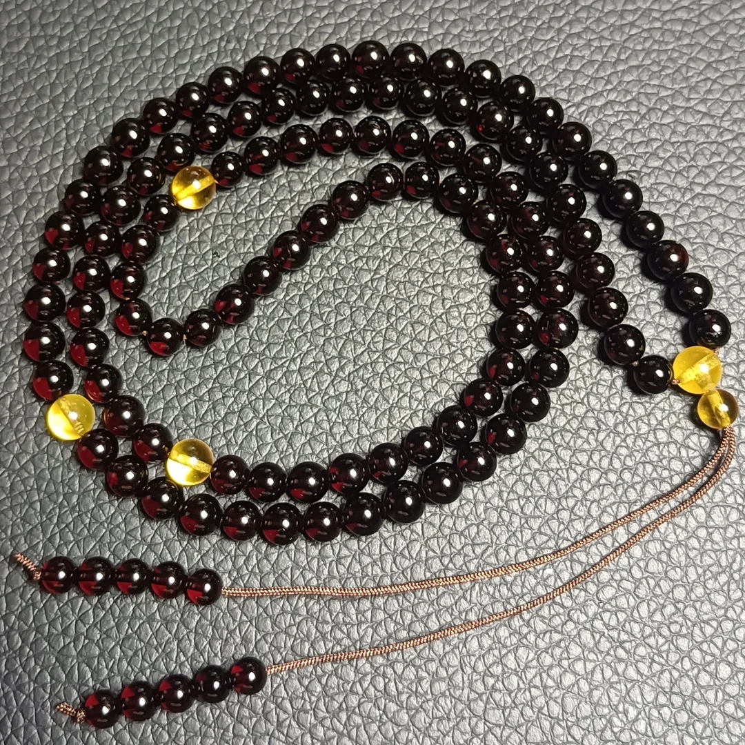天然血珀108项链 多样性发其一