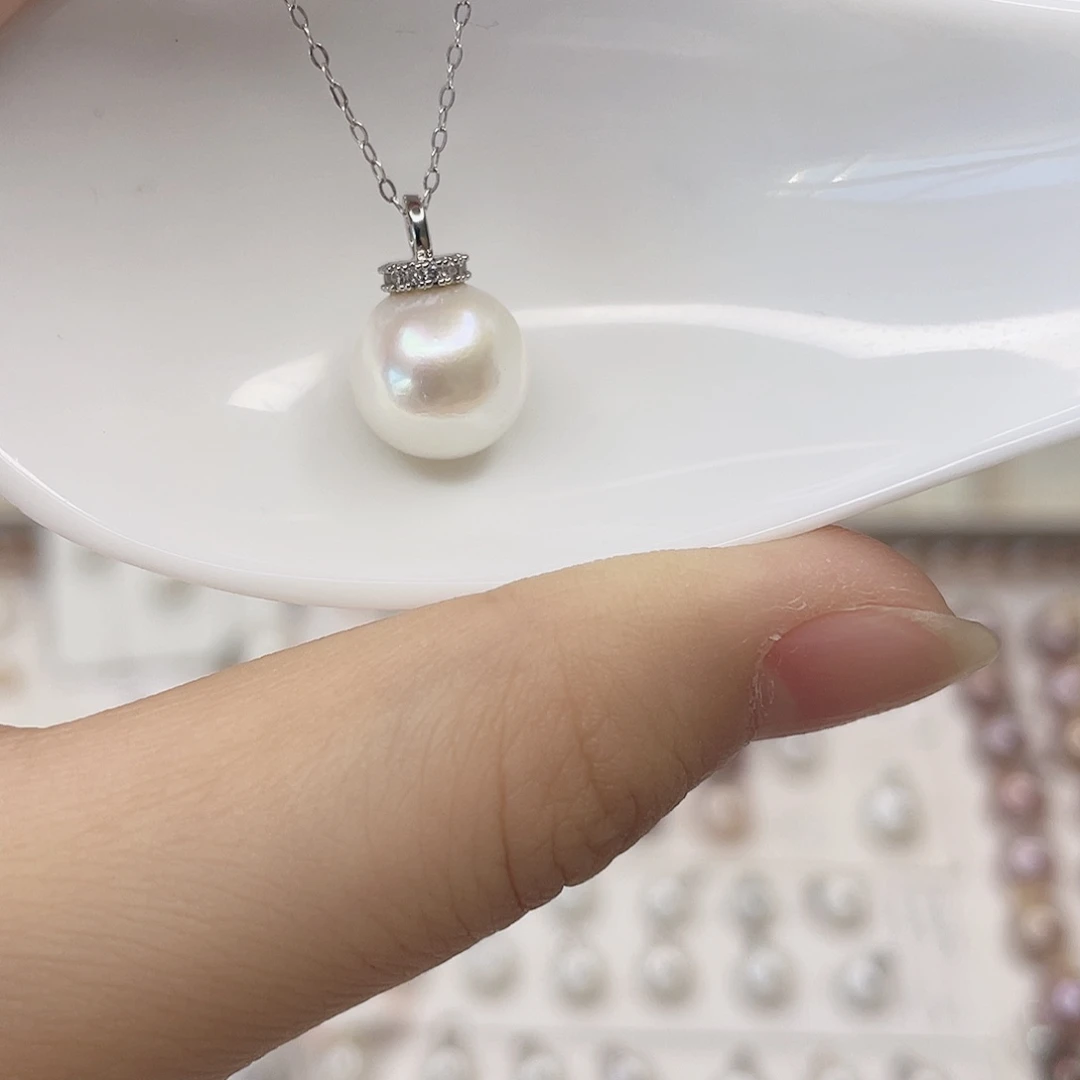 合金淡水珍珠吊坠(赠链)