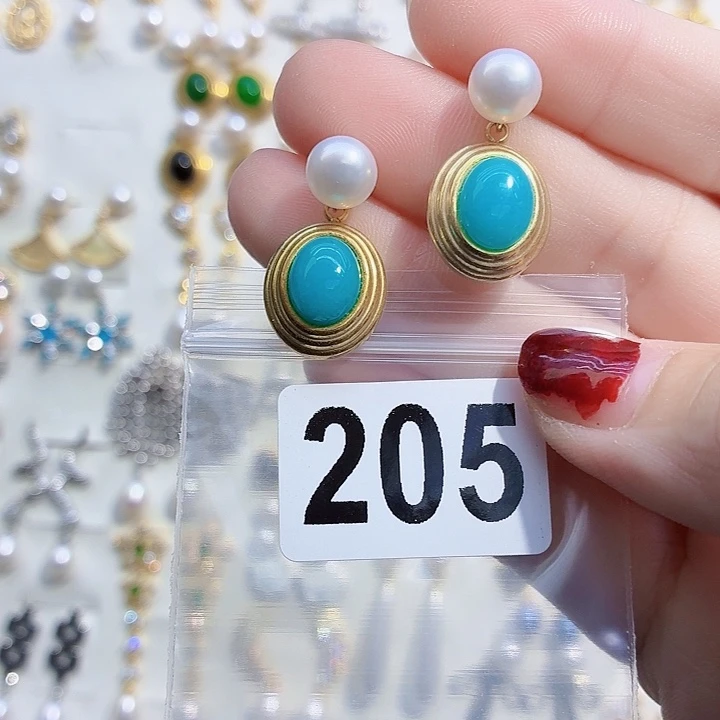 淡水珍珠耳饰合金