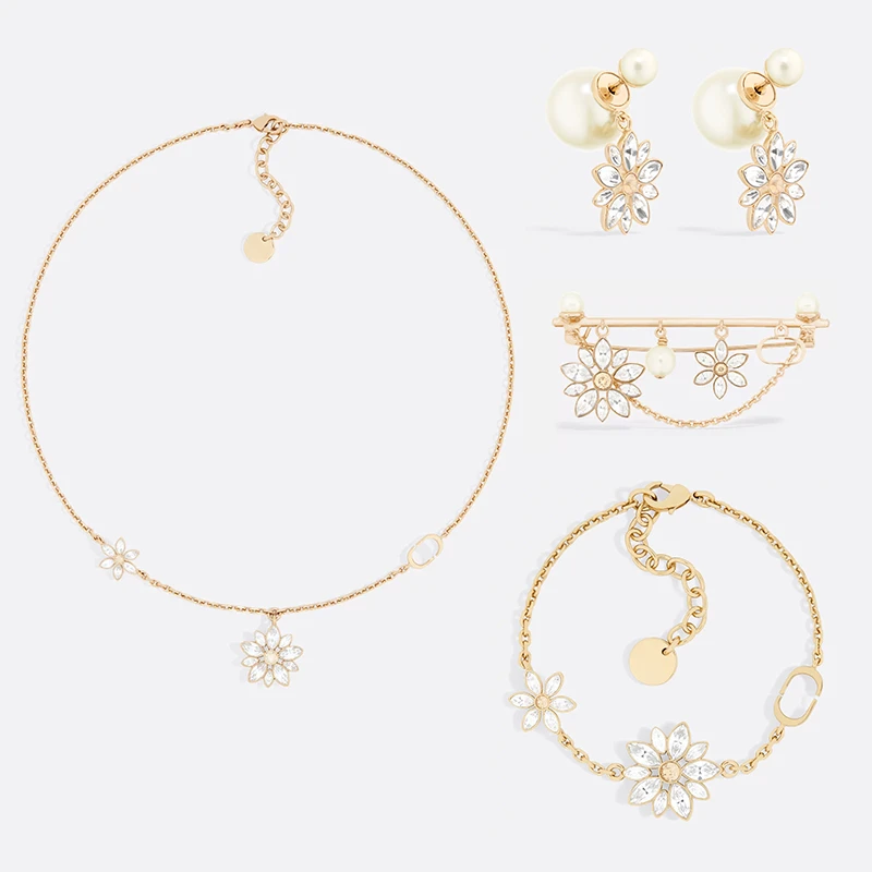 铜合金项链 26早春Fleur de Glace重工小花饰品 YG1045