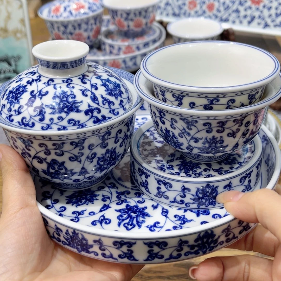 盖碗陶瓷景德镇陶瓷工厂福利价
