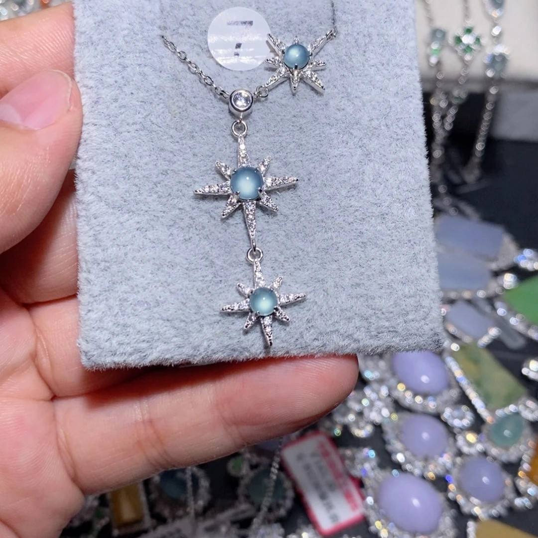 翡翠银S925镶嵌颈饰m h h j