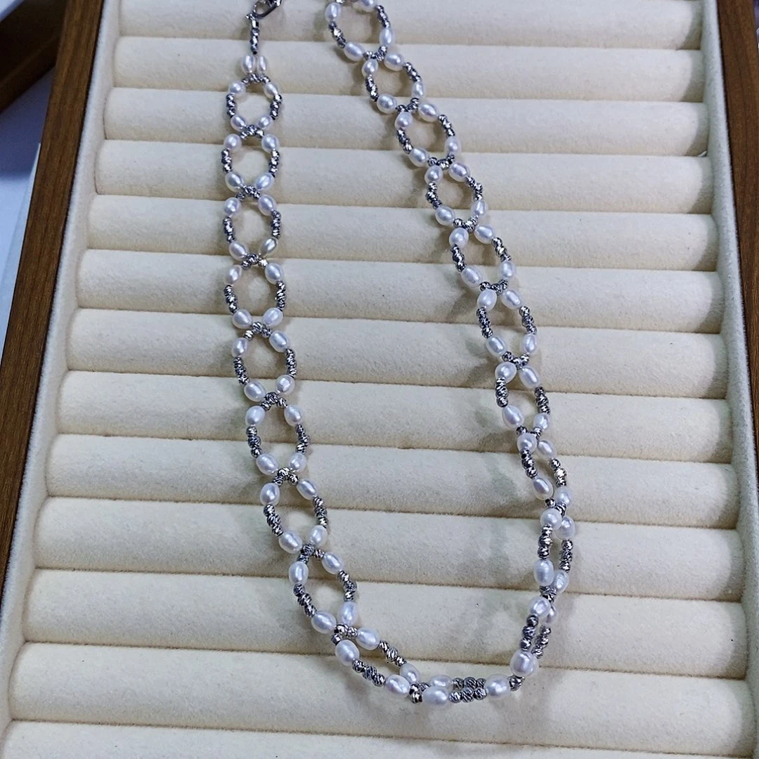 未镶嵌淡水珍珠特价淡水极光设计款项链