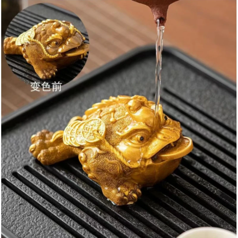 YL变色茶宠金蟾茶桌蟾摆件 S-3685