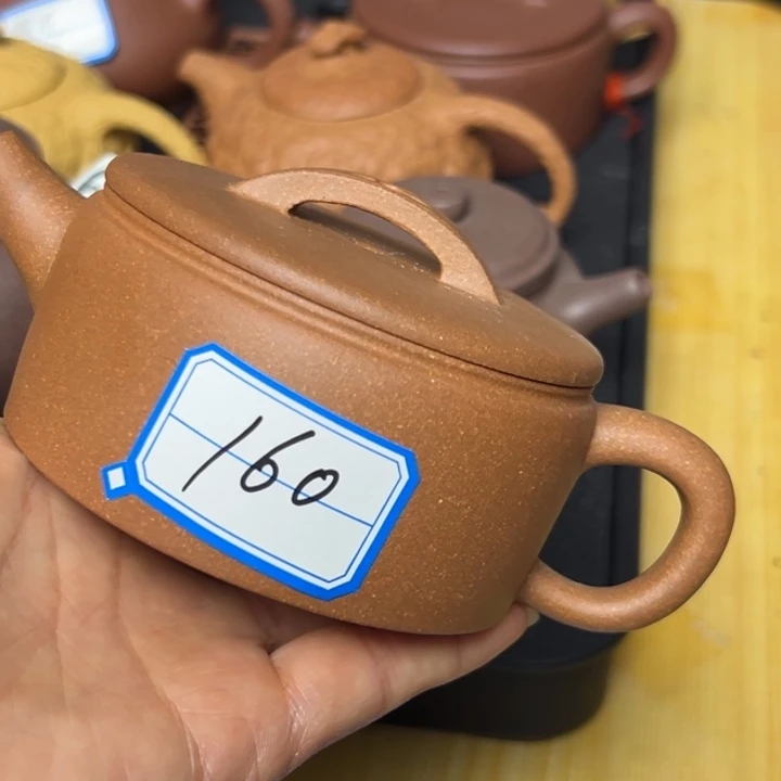 紫砂茶壶降坡泥半手160