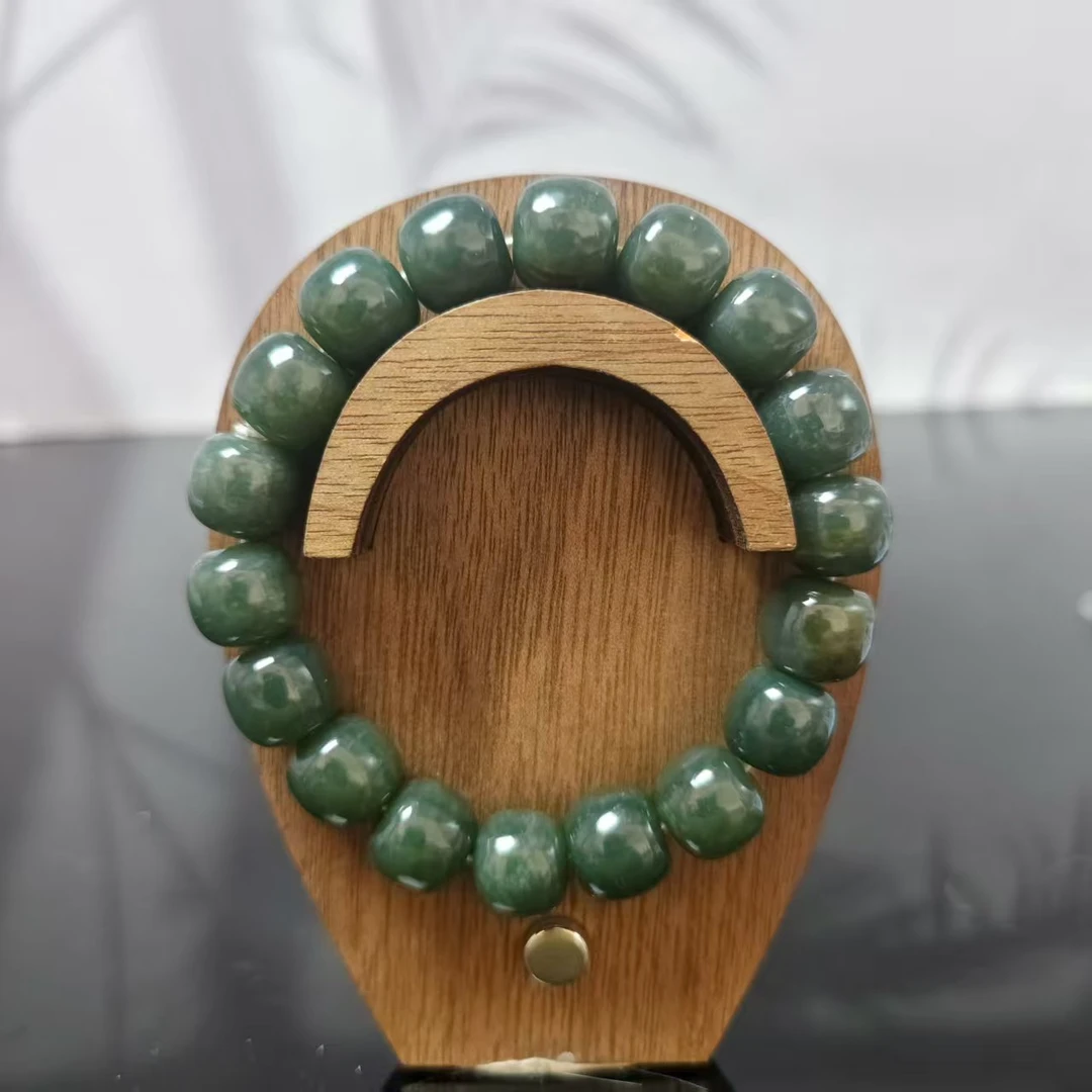 Z和田玉且末桶珠手串（卡12）2365