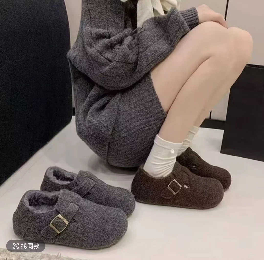 （退换货运费补贴）秀气版勃肯鞋懒人一脚蹬女鞋~朱朱3