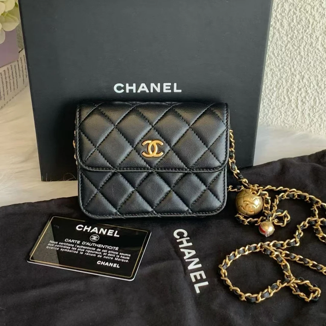 99新 Chanel/香奈儿 金球迷你腰包 链条包
