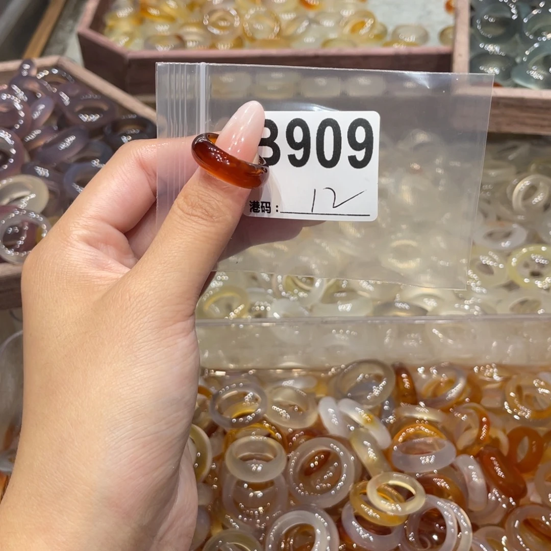 玛瑙/玉髓未镶嵌戒指909