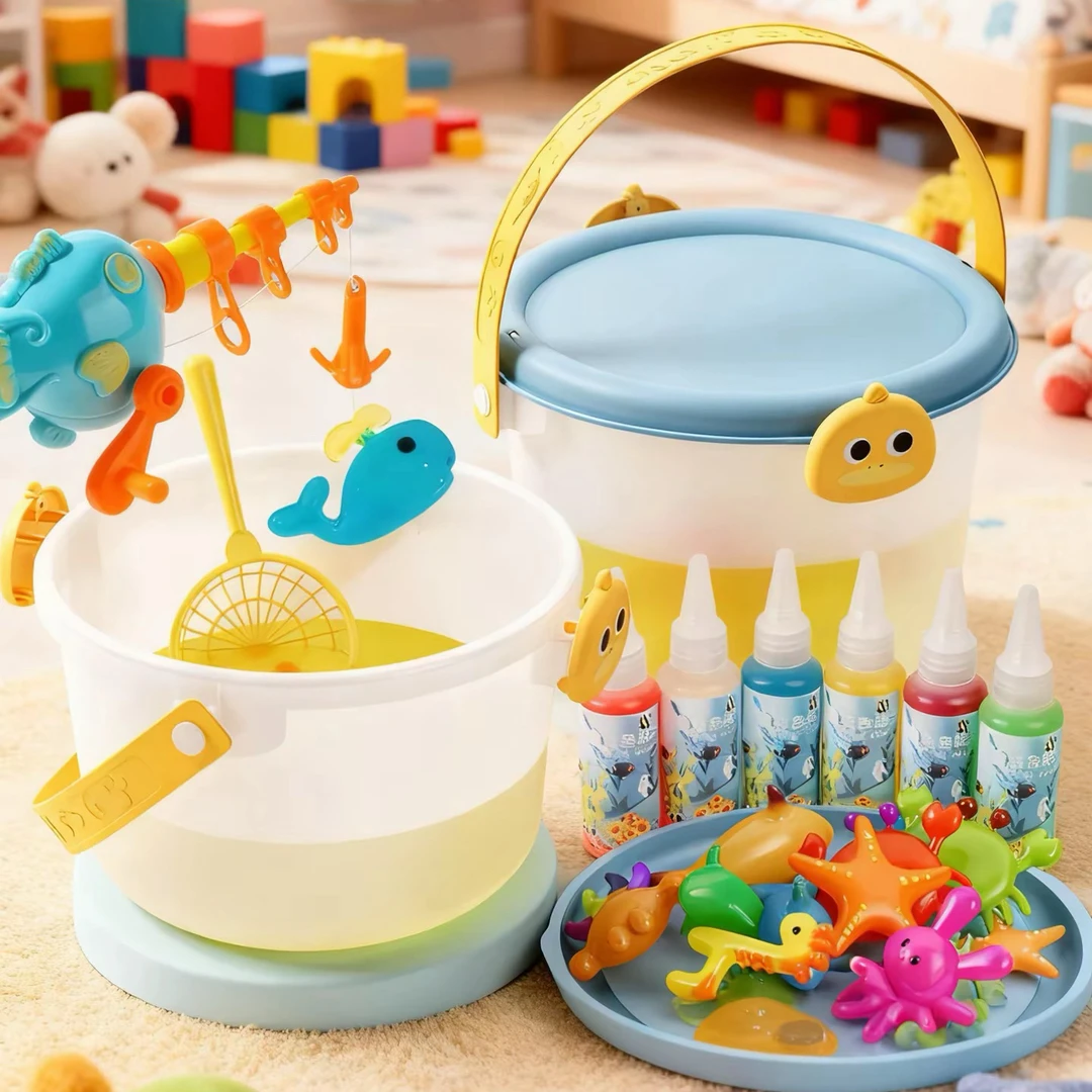 神奇水宝宝魔幻水精灵钓鱼箱手工diy套装儿童3-6岁玩具生日礼物