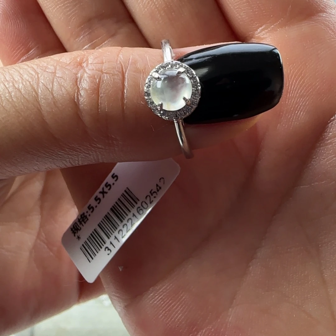 翡翠银S925镶嵌戒指