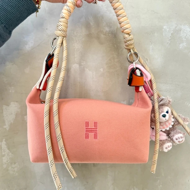 95新 Hermes/爱马仕 复燃精选/番石榴色小号饭盒包