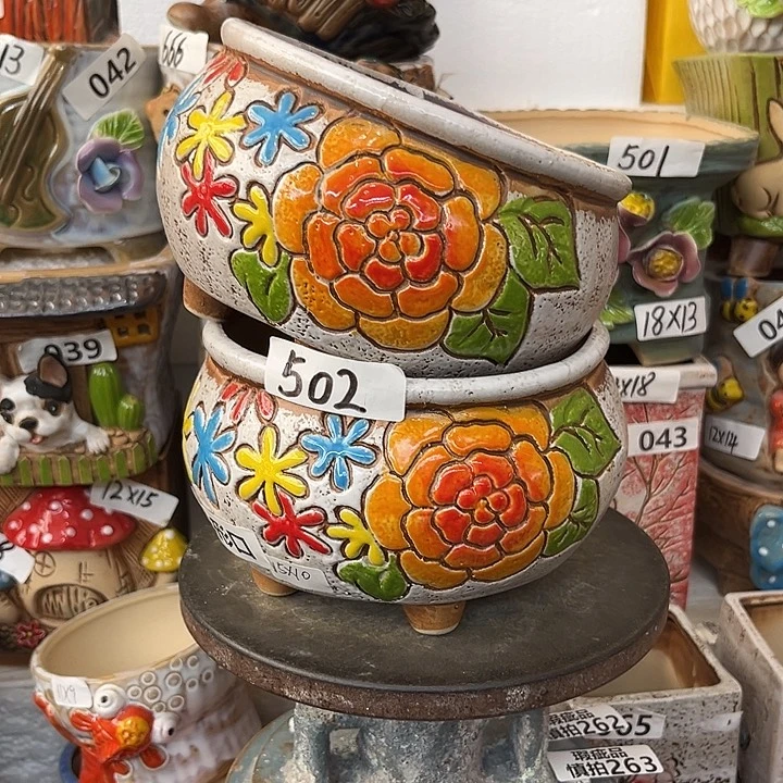 粗陶材质多肉花盆