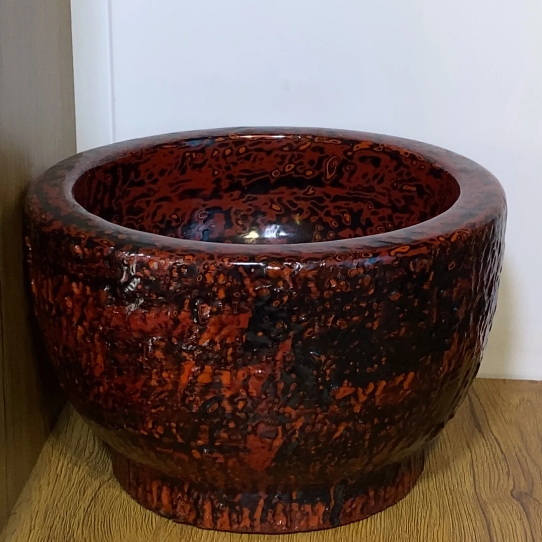 瓷片菠萝漆高足器