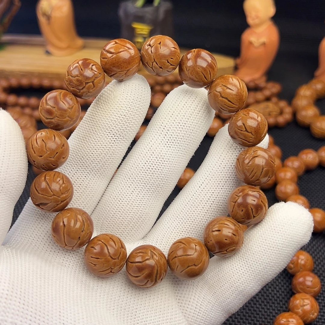 F***0野生龙纹桃核光珠