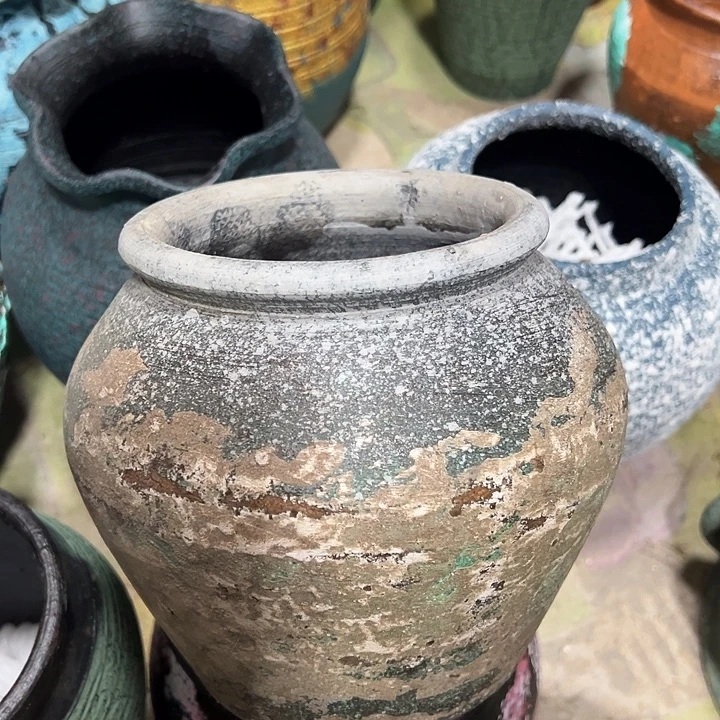 做旧坛子高15口13默认打孔