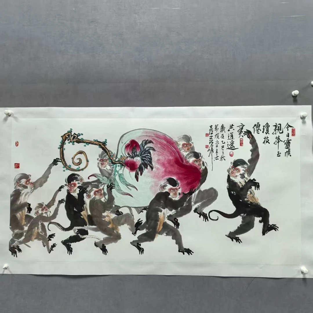 锦泉斋岳喜友亲笔手绘四尺国画作品yxy28
