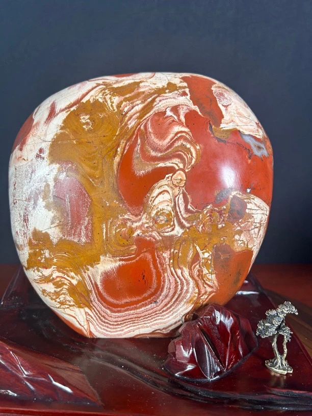 奇石家居摆件 南非红碧石