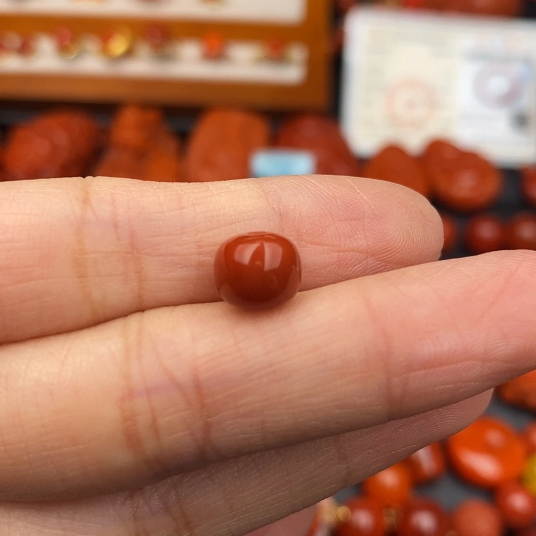 南红玛瑙四川凉山单珠8mm未镶嵌