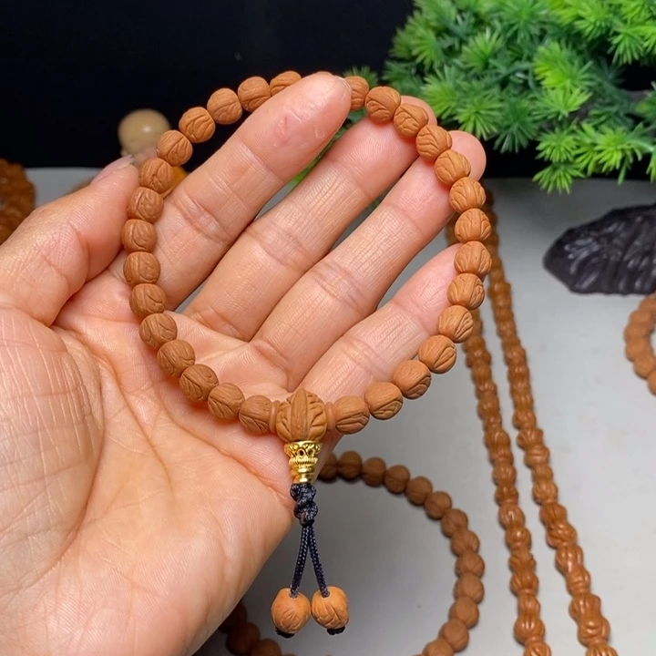 双***特桃核手串玉龙脊手持