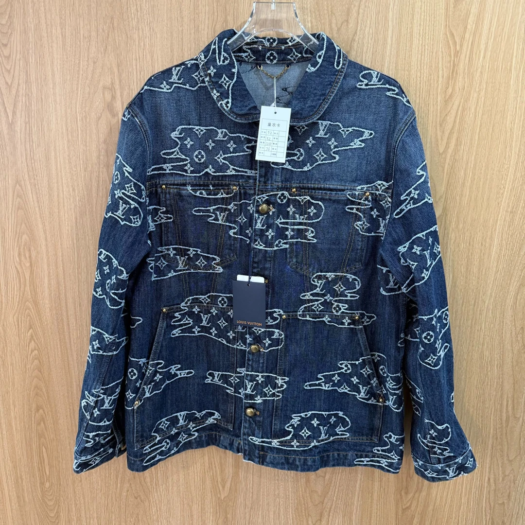 未使用 LouisVuitton/路易威登 FW25Nigo云朵提花牛仔外套52码