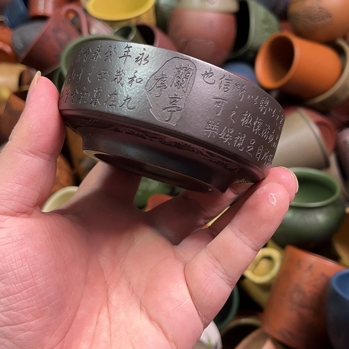 紫砂茶杯全手工紫砂主人杯