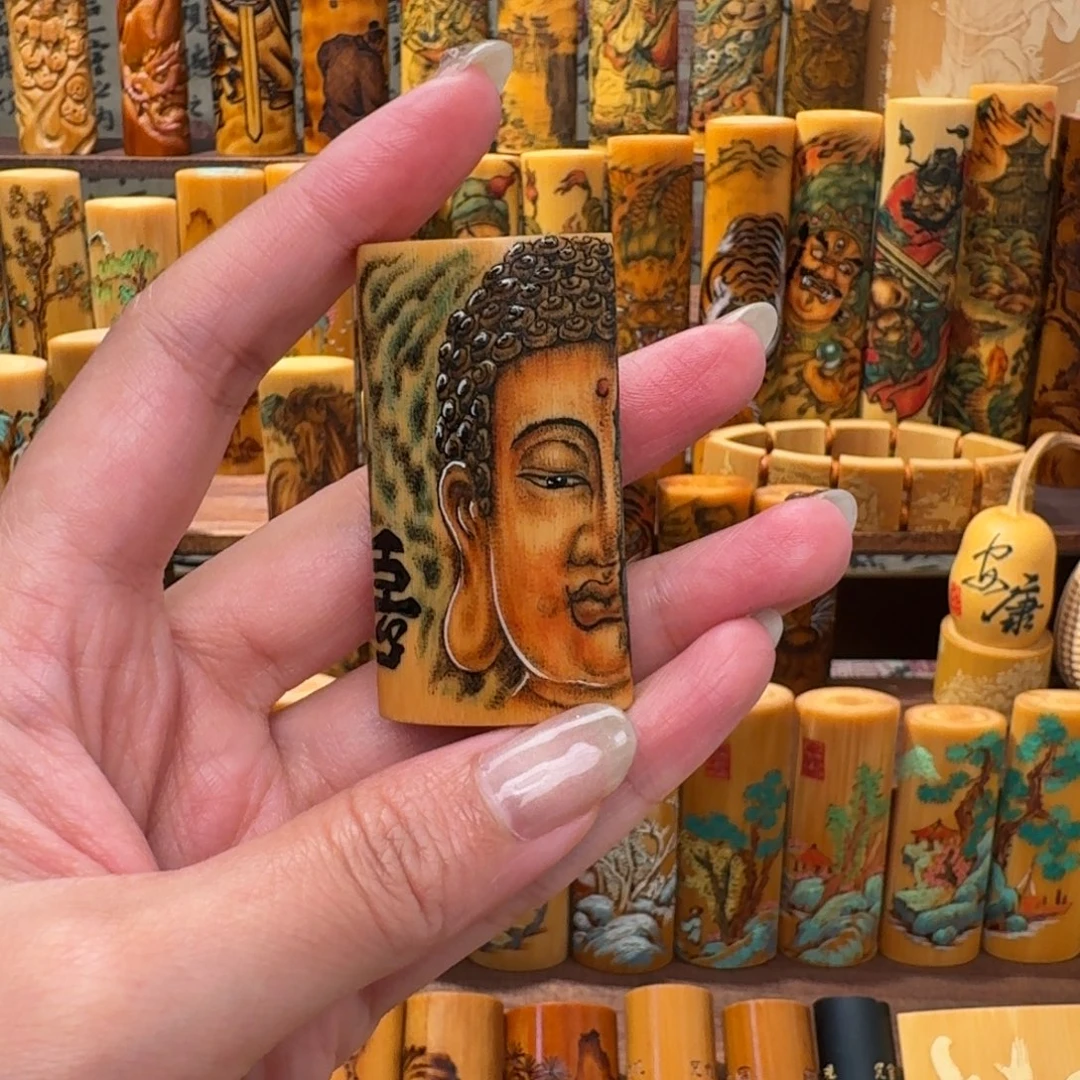 K***³竹针刺一念之间精雕