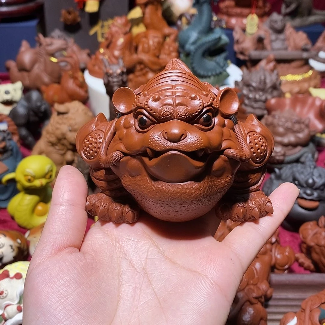 紫砂茶宠宜兴紫砂虎蟾