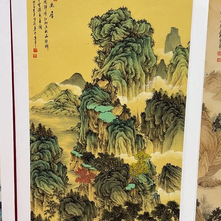 竖款山水作品，喜欢看看……