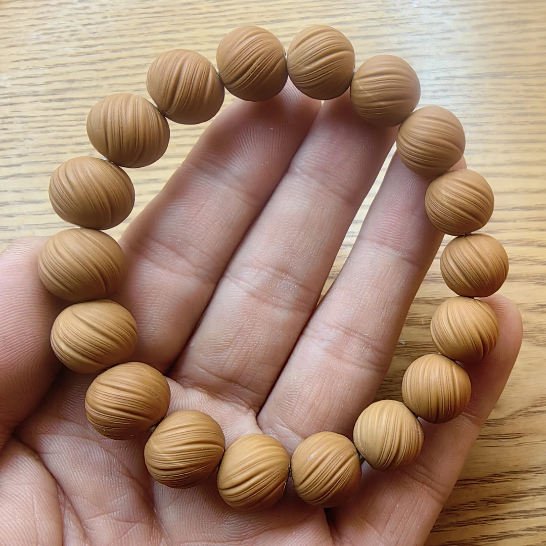 手工雕刻定风珠精品猴头龙岩料雕刻尺寸13mm,无泡药做色天然猴头