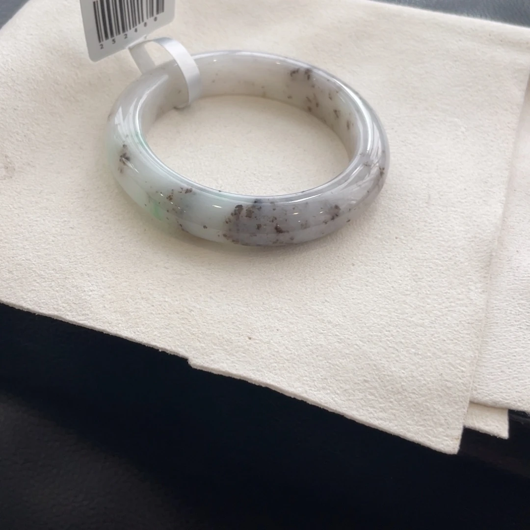 翡翠未镶嵌手镯53.8正圈