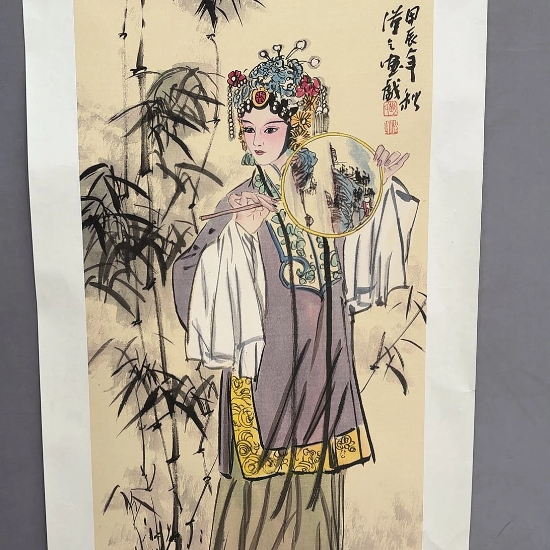 国画亲笔手绘真人手绘